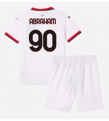 AC Milan Tammy Abraham #90 Segunda Equipación Niños 2024-25 Manga Corta (+ Pantalones cortos)